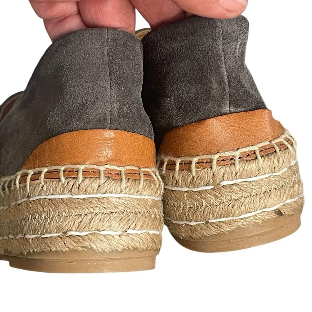 Patricia Green Abigail Slip On grey  Espadrilles size 6